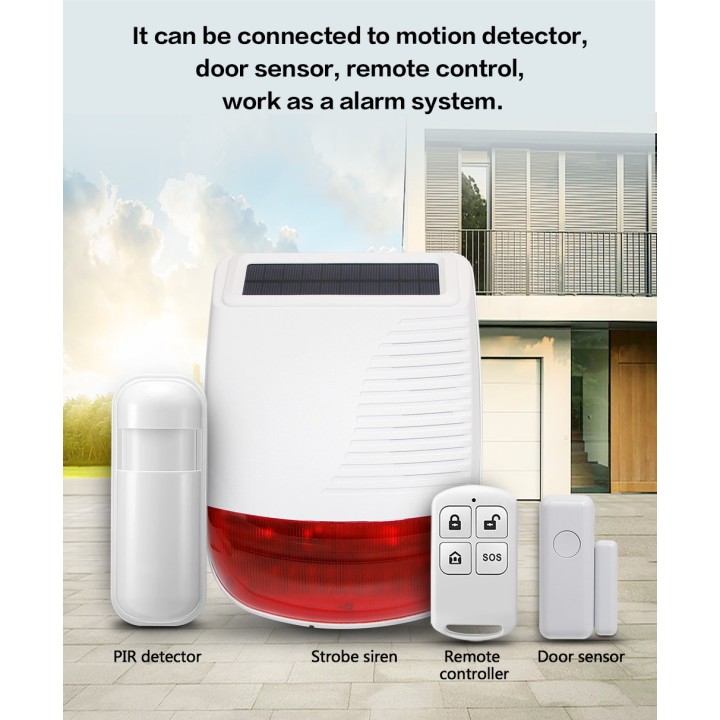 Telecommande sans fil pour Sirene solaire 433mhz ssfsn alarme anti-cambriolage WiFi 433MHz