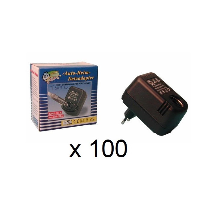 100 Alimentacion electrica 220vca 12vcc 0.5a encendedor cigarro hq - 5