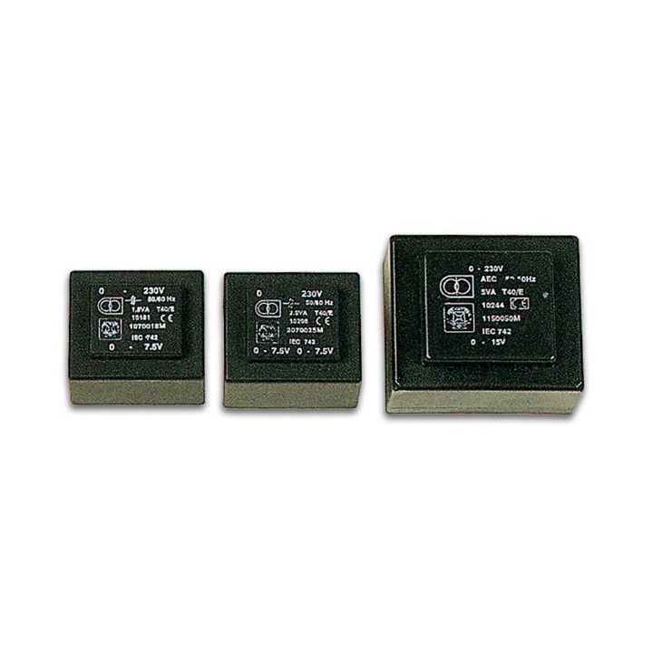 Trasformatore di rete stampate 220v potenza 3.8va 2 x 12 v / 2 x 0.159a 230v trasformatore 2120038m velleman - 1