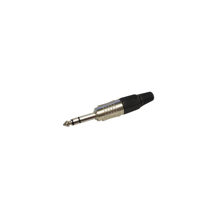 Jack maschio 6,35 millimetri stereo professionale nero ca028b velleman - 1