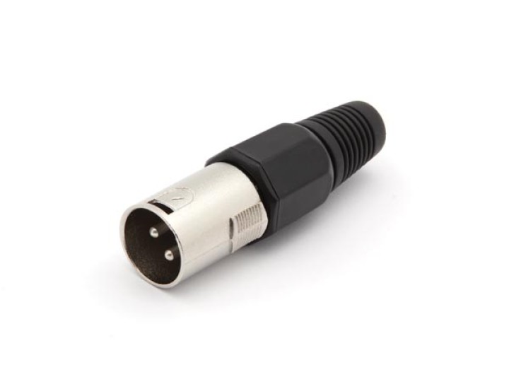 Conector xlr macho - 3 contactos - niquelado - negro ca101b velleman - 1