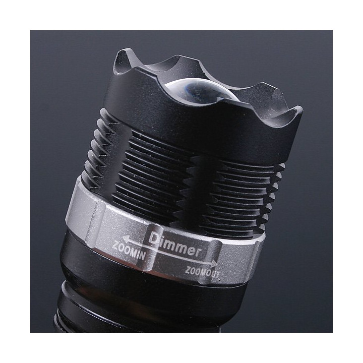 600lm 3w led flashlight zoomable 3 modes aluminum lighting cree q5 zoom jr international - 2