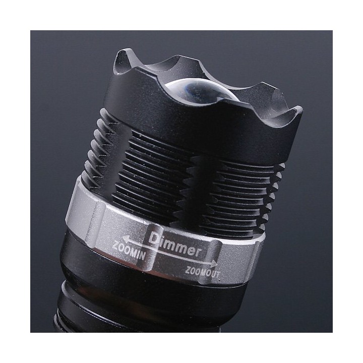 600lm 3w led torcia elettrica stradale 3 modalità di illuminazione di alluminio del cree q5 zoom jr international - 2