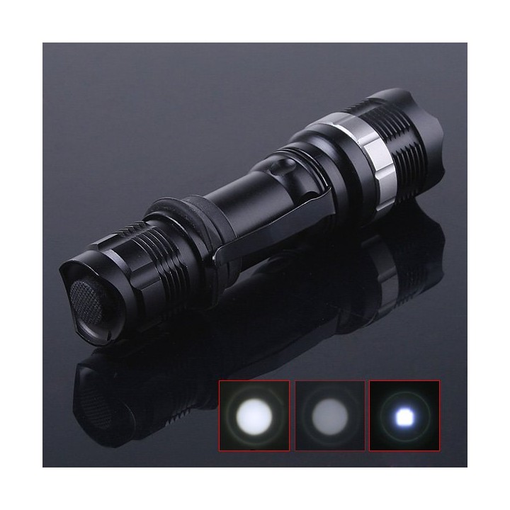 600lm 3w led flashlight zoomable 3 modes aluminum lighting cree q5 zoom jr international - 3