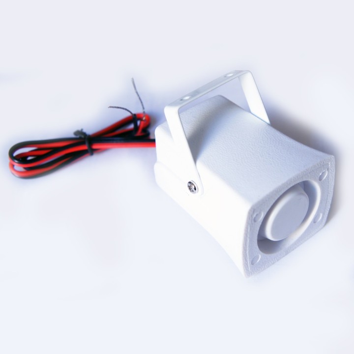 200 Sirena alarma 110db 12vcc 150ma 6v 7v 8v 9v 10v 11v 12v miniatura hermetica conrad - 1