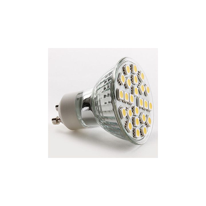 Gu10 led bulb 5w 24 smd 5050 warm white bulb spot 220v 230v 240v consolidated low light illumination jr international - 1