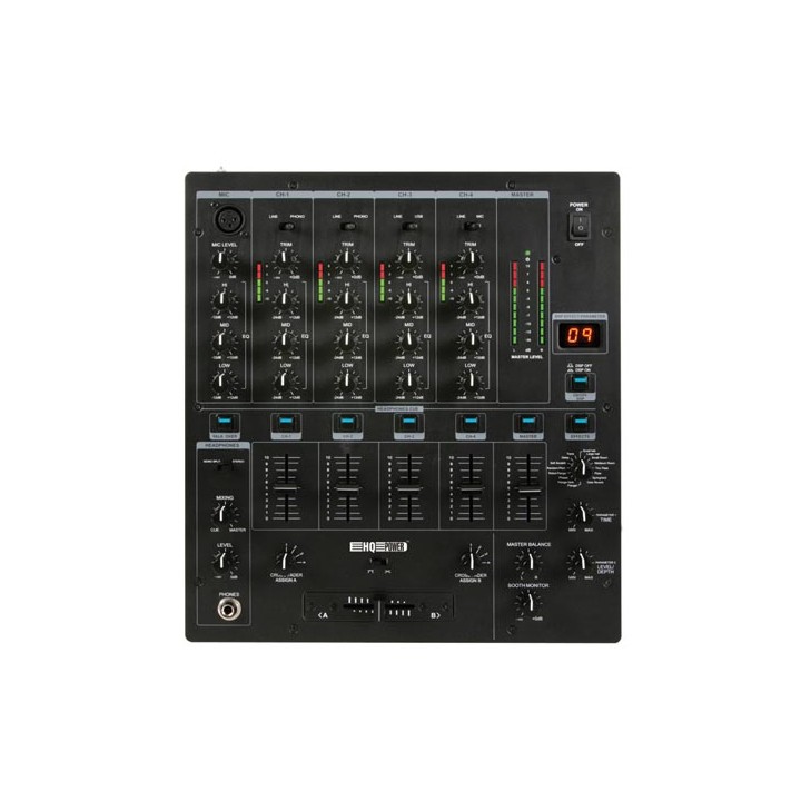4 channel mixer with usb and effect generator promix400u2 velleman - 1