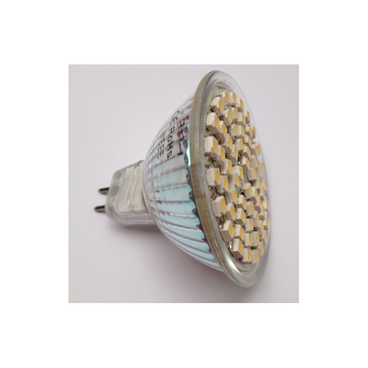 Smd led lamp 12v 3w mr16 x60 warm white low energy lighting gu5.3 ev610mr