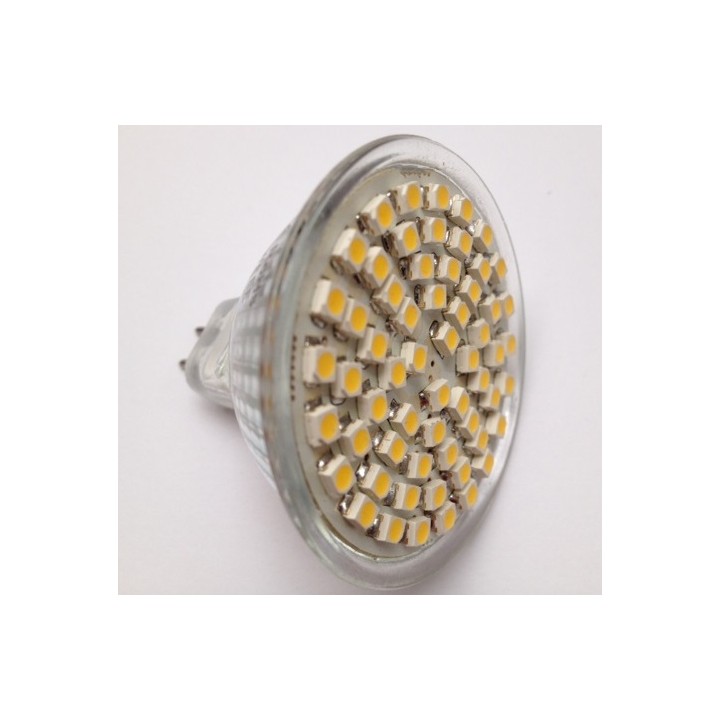 Smd led lamp 12v 3w mr16 x60 warm white low energy lighting gu5.3 ev610mr
