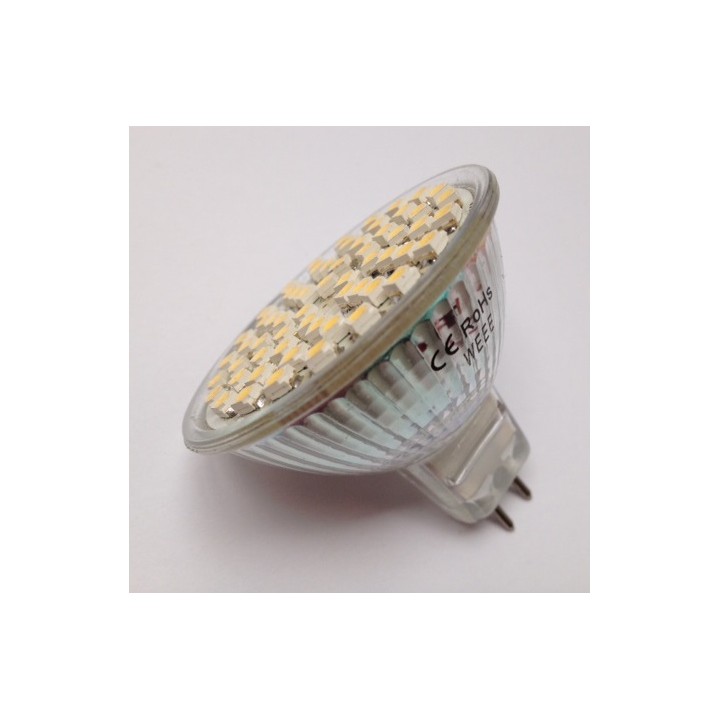 Smd led lamp 12v 3w mr16 x60 warm white low energy lighting gu5.3 ev610mr