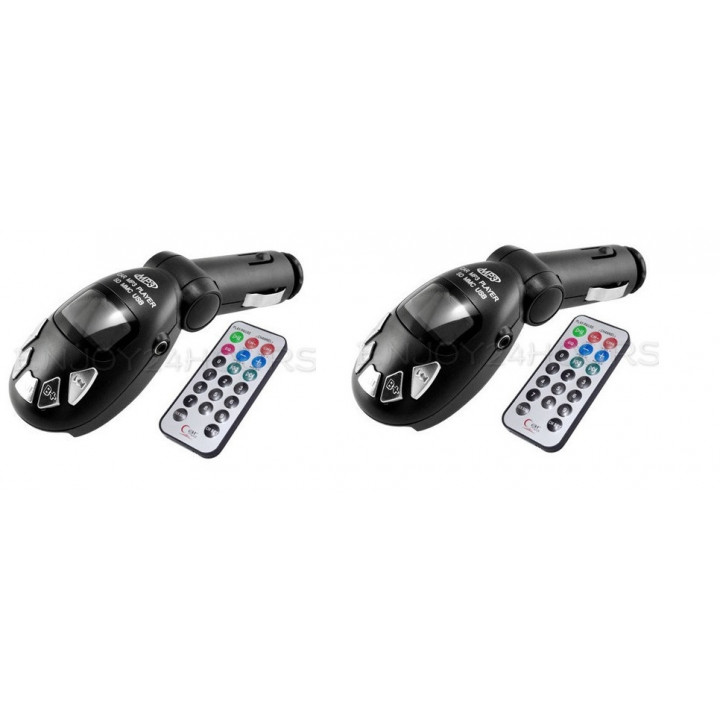 2 Trasmettitore fm mp3 trasmettitore radio senza fili macchina remota chiave usb sd / mmc 9999 jr international - 2