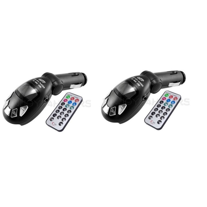 2 Transmisor fm mp3 de radio transmisor inalámbrico de control remoto de coches clave usb sd / mmc 9999 jr international - 2