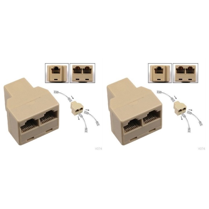 2 Adapter rj12 buchse 2 rj12 6p6c buchse telephonischer adapter tcu5 telephonischer adapter velleman - 5