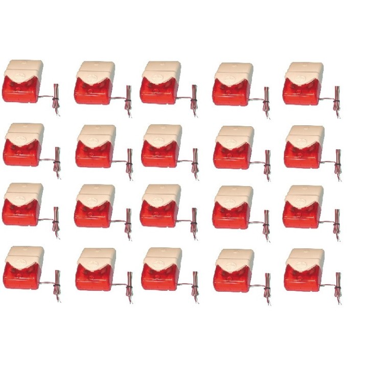 20 Sirene + rotes stroboskop in gehause + led 6v 7v 8v 9v 10v 11v 12v 13v 14v 15 vcc 200ma 110db velleman - 1