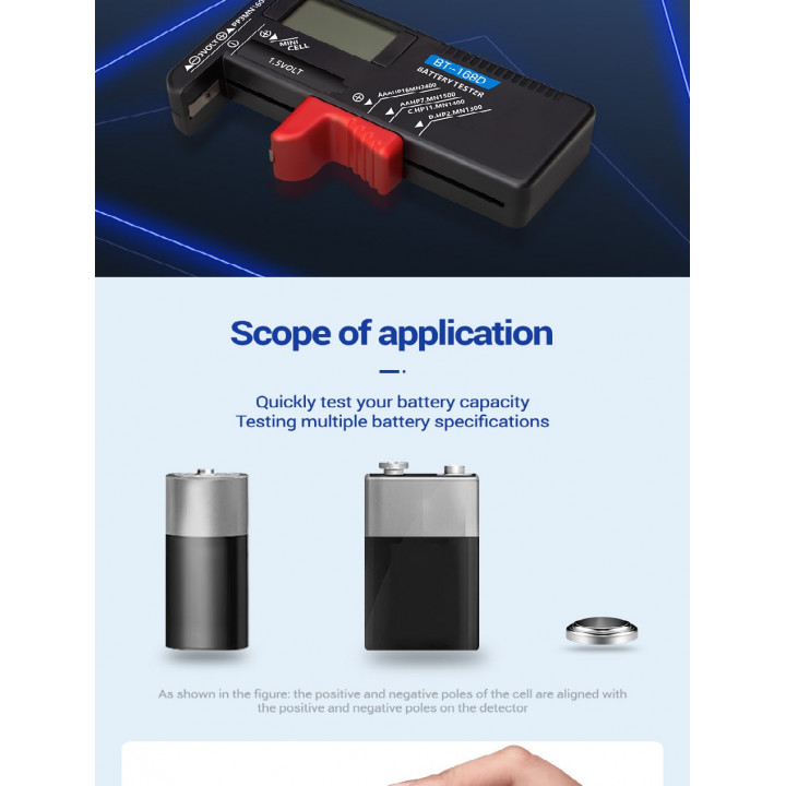 Universeller digitaler Batteriekapazitätstester BT-168D Prüfladungsanzeige Bateria Diy Elektronischer BT168D