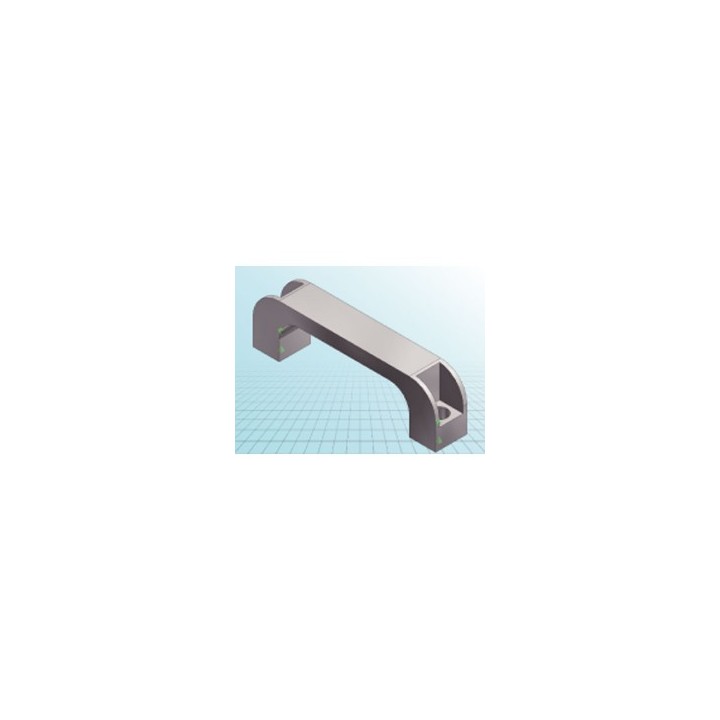 Manico nero lunghezza mm 139 per mobili in alluminio profilo di fresatura cnc struttura cen - 1