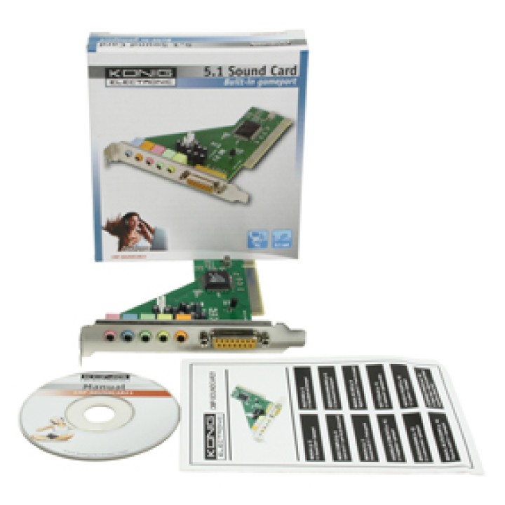 5.1 tarjeta de sonido pci tarjeta de sonido konig - 1