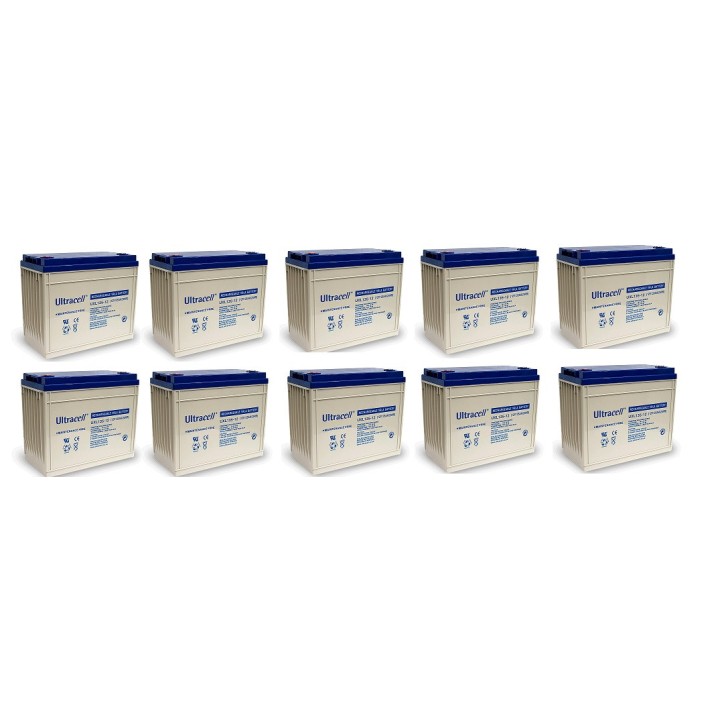 10 X Bateria recargable 12v 130ah 134ah 135ah uxl134 12 solar eolica acu plomo acumulador ultracell - 1