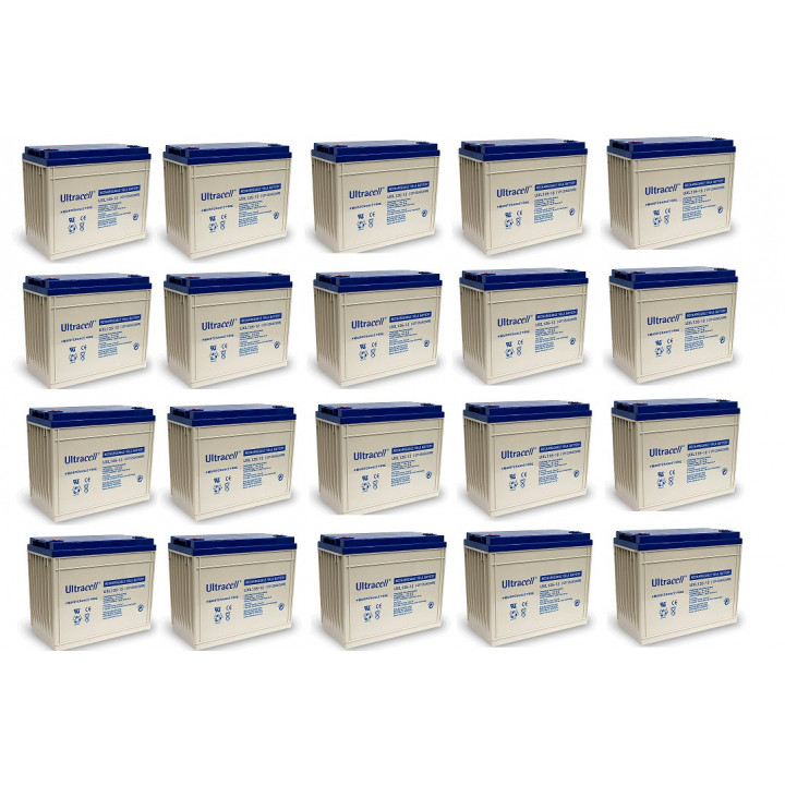 20 X Bateria recargable 12v 130ah 134ah 135ah uxl134 12 solar eolica acu plomo acumulador ultracell - 1