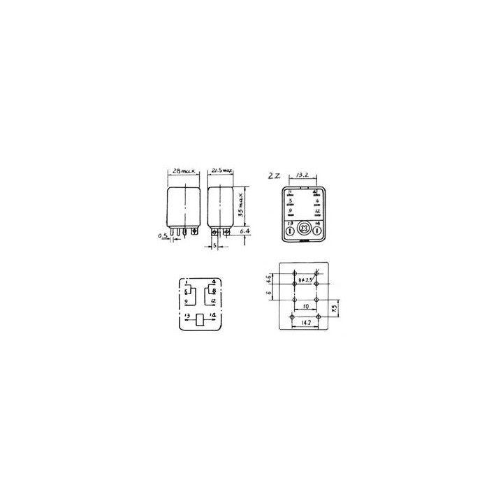 Hochleistungsrelais 10a 24vdc 220vac 2 x wechsler 24vdc