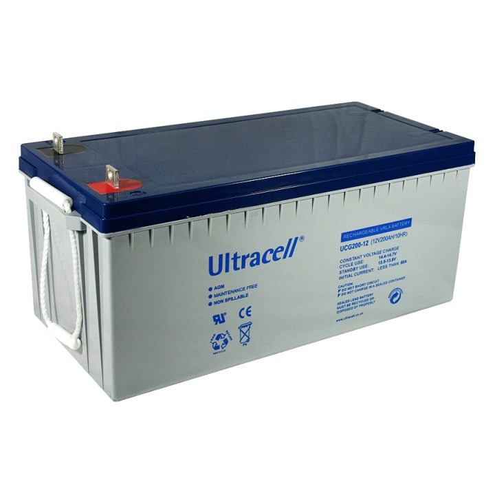 5 X Rechargeable battery 12v 200ah ucg200 12 solar aeolianrechargeable ultracell - 3
