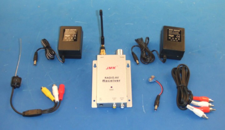 Kamera + audio video drahtlos empfanger 900 à 1200mhz reichweite 50 100m byron - 1