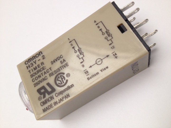 Omron relay 24v 5a h3y-2 timer 1 min to 60 min 230v 240v 2 no / nc in work or rest dealx - 1