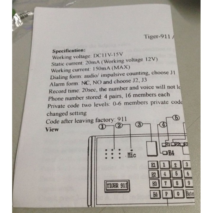 Transmisor alarma telefonico 4n° 1 mensaje