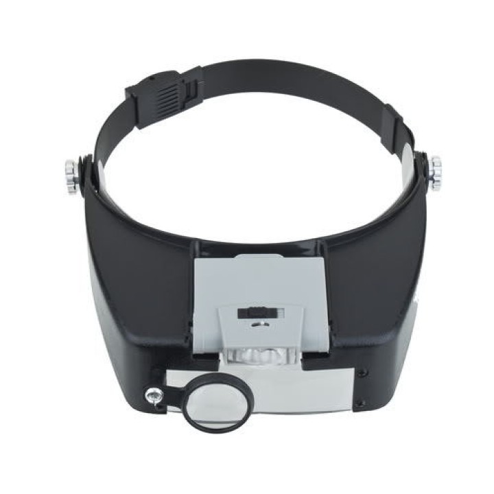 10 volte più lente di ingrandimento con illuminazione led head caschetto loupe magnifier w / tettuccio. jr international - 2