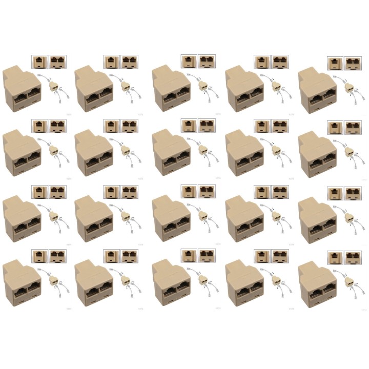 20 Adapter rj12 buchse 2 rj12 6p6c buchse telephonischer adapter tcu5 telephonischer adapter velleman - 1