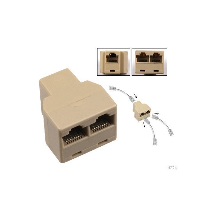 50 Adapter rj12 buchse 2 rj12 6p6c buchse telephonischer adapter tcu5 telephonischer adapter velleman - 2