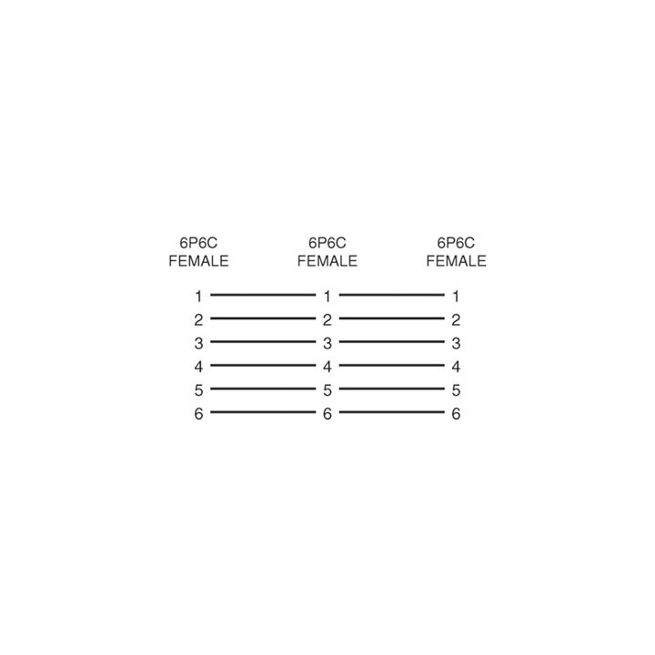 200 Adapter rj12 telephone female adapter to 2 rj12 female 6p6c rj12 telephone velleman - 3