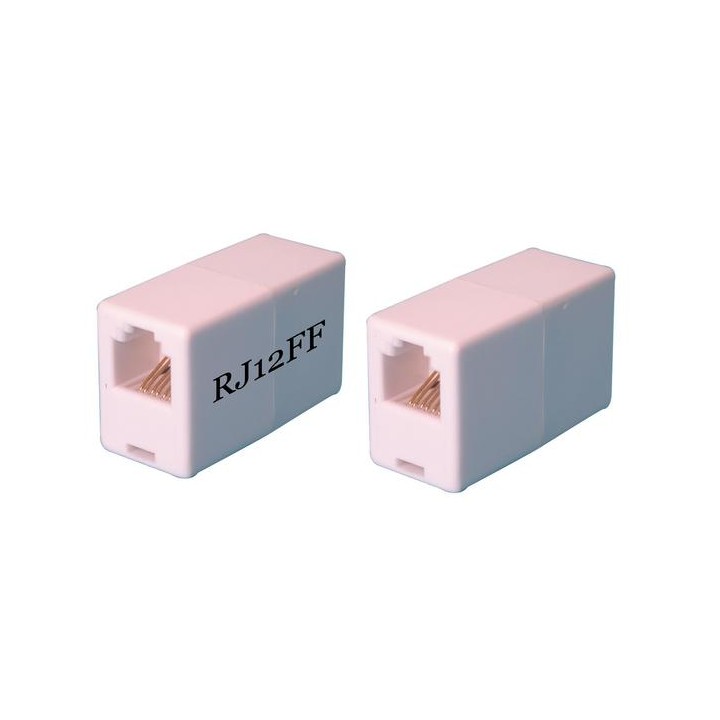 Adaptador telefonico rj12 hembra a rj12 hembra 6p6c tcu2 conectores telefonos adaptadores telefonicos rj12 adaptador convertido
