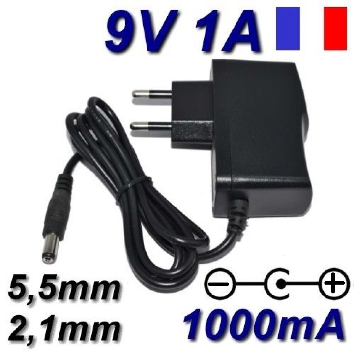 Netzteil 110v 220v auf 9v 1a 5.5x 2.1mm buchse konverter jr international - 1