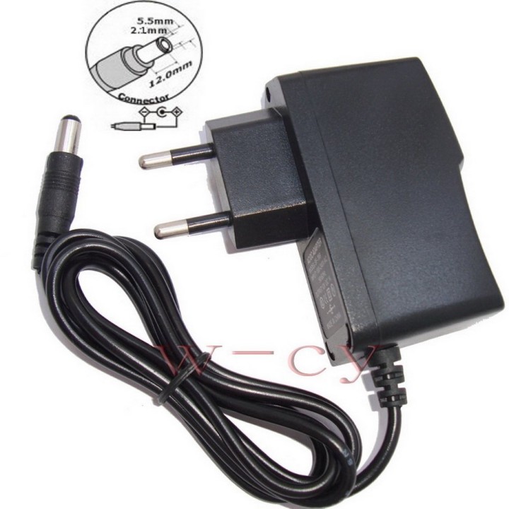 Adaptador de corriente 110v 220v 9v 1a 5,5 x 2,1 mm jack convertidor jr international - 2