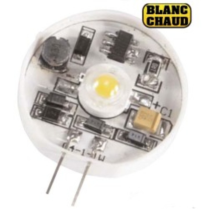 1 led lámpara g4 17v 6-pin 1w blanco caliente 25 x ø 4 mm 30 ° ángulo ref: elev111g4 cen - 1