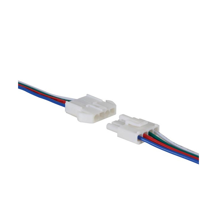Connector 4-pin male and female cable 50cm with 24v / 5a max wiring rgb led ref: lcon13 velleman - 1