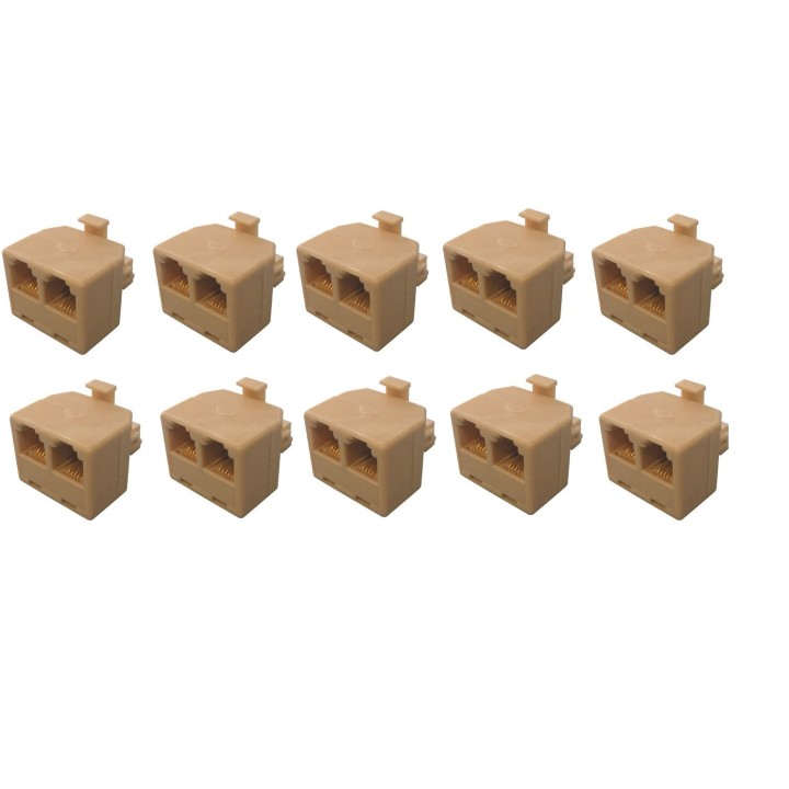 10 X Adapter rj12 buchse 2 rj12 6p2c buchse telephonischer adapter tcu2 telephonischer adapter rj12