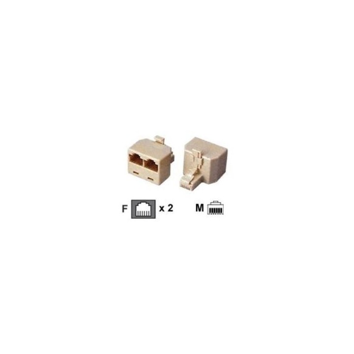 10 X Adapter rj12 buchse 2 rj12 6p2c buchse telephonischer adapter tcu2 telephonischer adapter rj12