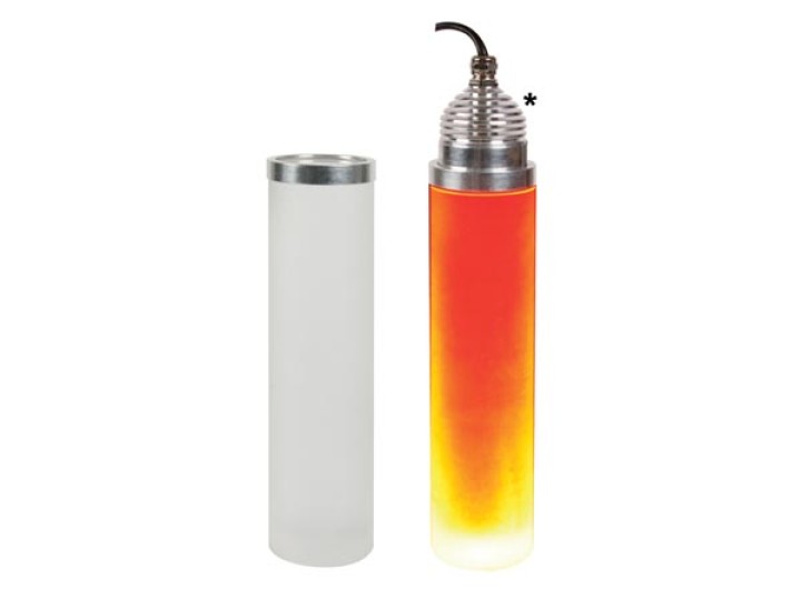 Acrilico traslucido tubo pieno illuminazione ø55 x 200mm (1pc) rgb deco ref: leda03t1 velleman - 1