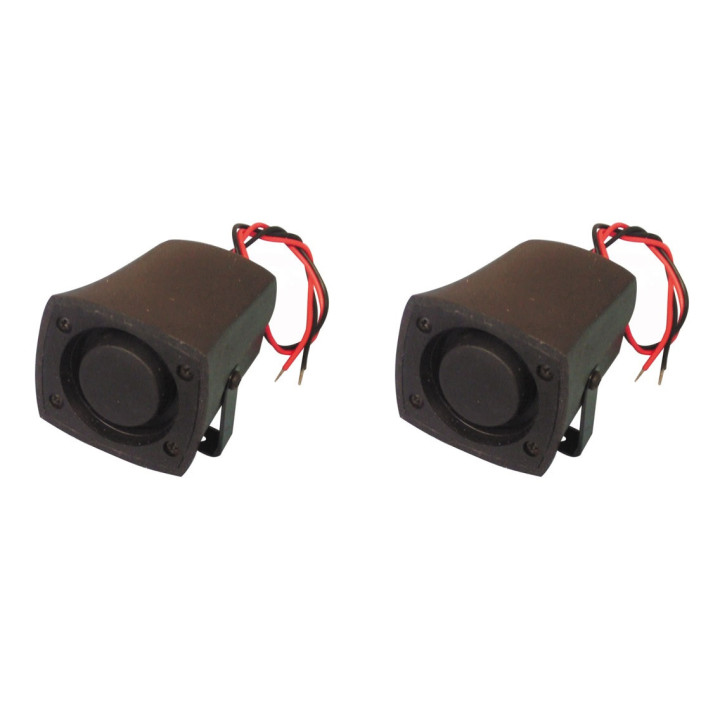 Sirena alarma 110db 12vcc 150ma 6v 7v 8v 9v 10v 11v 12v miniatura hermetica gris ms102