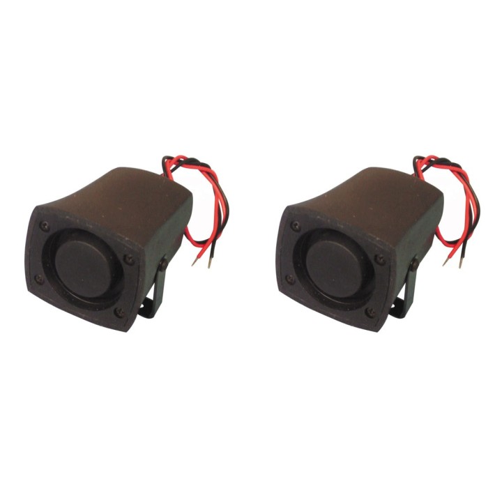 Minisirena elettronica stagna grigia 110db 12vcc 150ma 6v 7v 8v 9v 10v 11v 12v ms102 sv ps1 sistema allarme sonoro