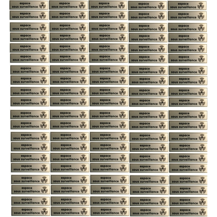 10 etiquettes signalisation affichage panneau sticker espace video surveillance autocollant signale