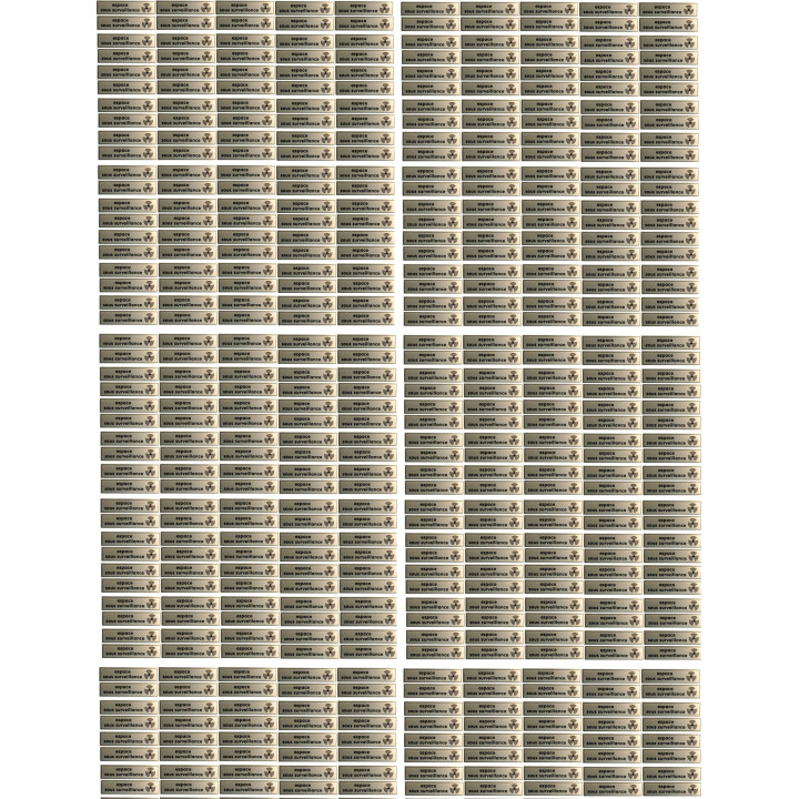 Label 'device under surveillance', 140x35mm dissuasion labels label 'device under surveillance' dissuasion labels 'device