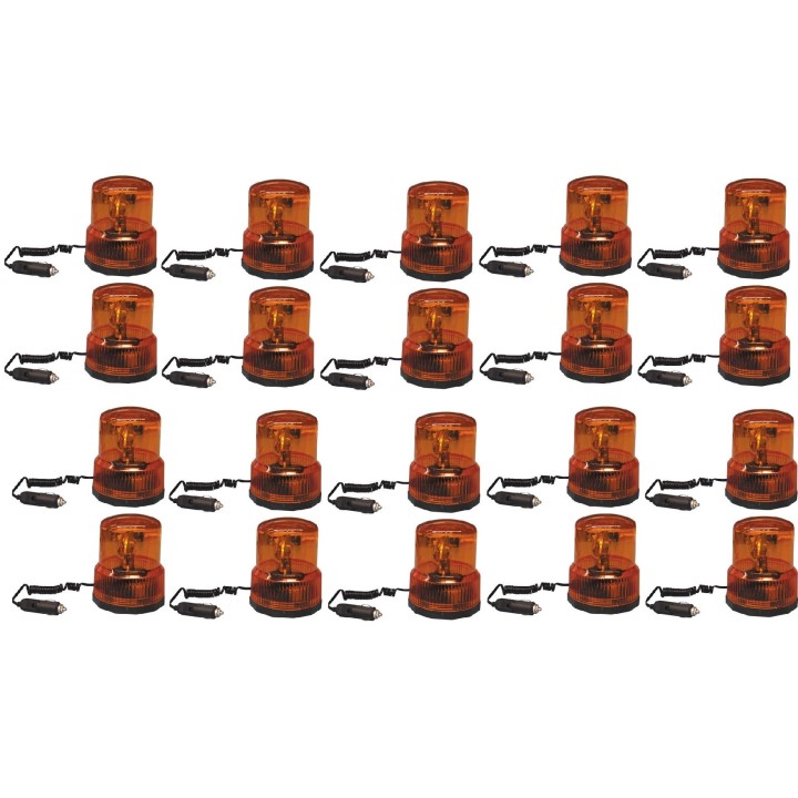 Girofaro electrico magnetico 12v cc ambar (sc782) ltd 02 giraforos magneticos