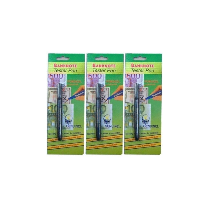3 stylos feutres detecteurs testeurs faux billet euro detector detection usd 14 devises