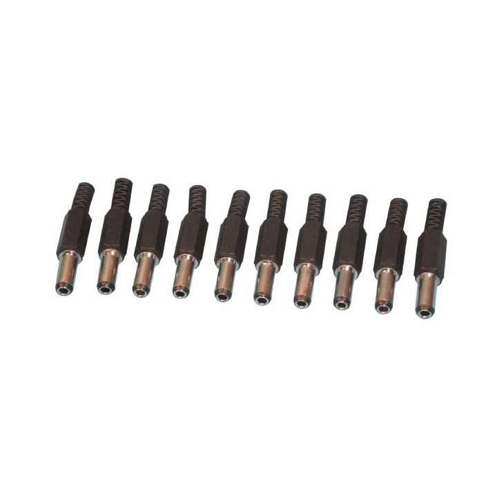 Fiche alimentation mâle 2.5 x 5.5 x 13mm a souder (les 10 pièces) cd012 connecteur electrique