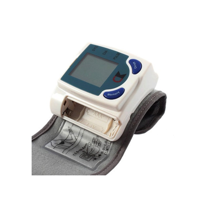 Tragbare home digital handgelenk-blutdruckmessgerät uhr senser, heart beat meter, lcd display 60memories. jr international - 5