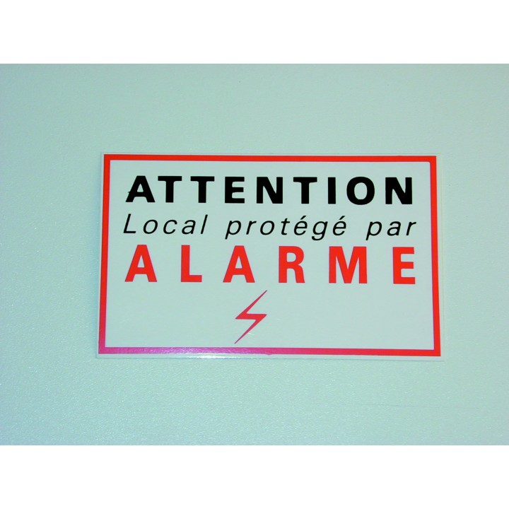 Label 'alarm protected device' 105x65mm label 'alarm protected device' labes 'alarm protected device' label 'alarm prote