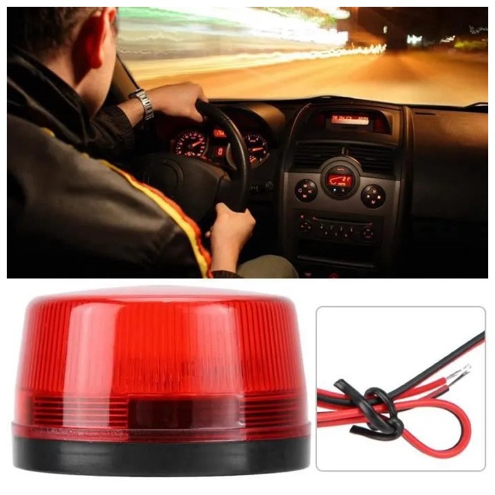 Xenon blitzlicht 12vdc rot ø70x44mm haa40r blitzlicht fur elektronische alarmanlage